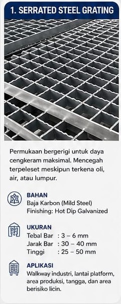 serrated steel grating