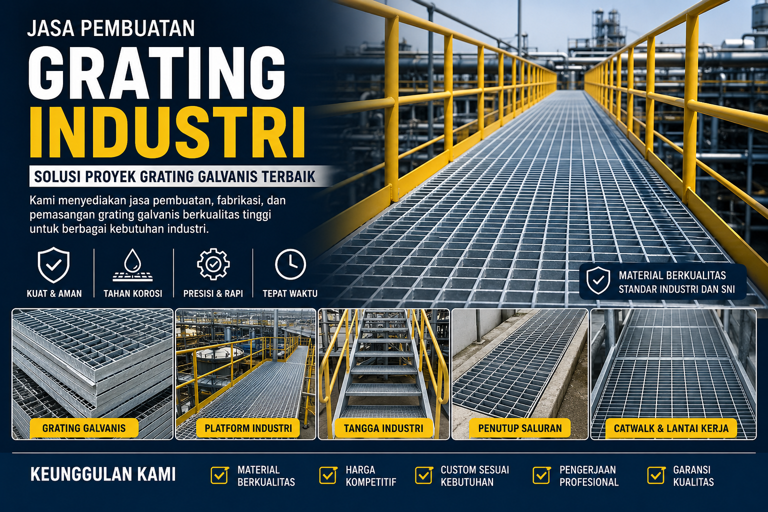 Jasa Pembuatan Grating Industri